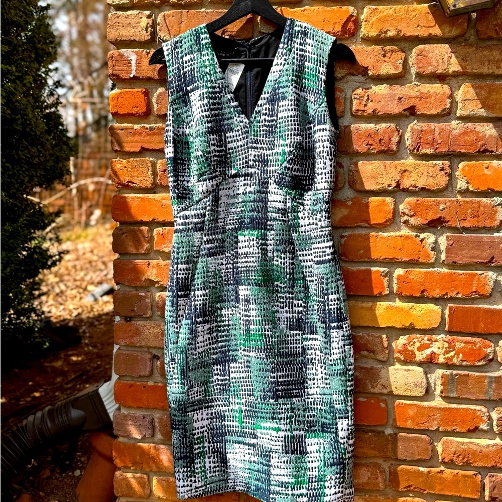 Lafayette 148 New York Green and Black Dress